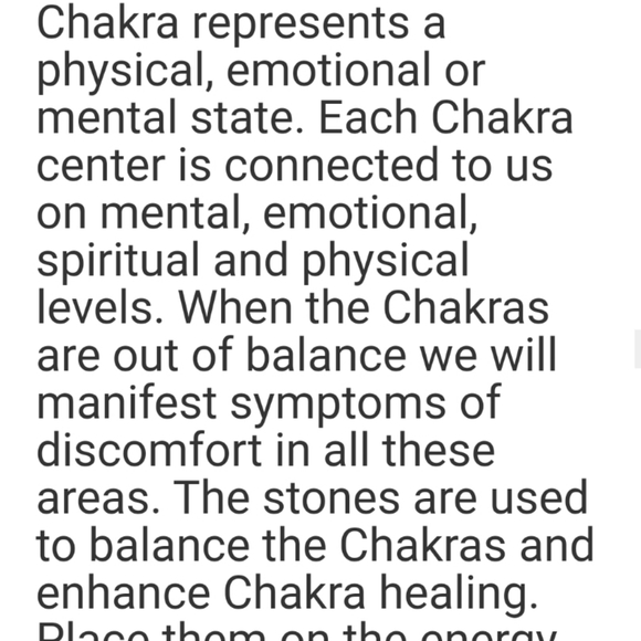 TUMBLED NATURAL CHAKRA BALANCING STONES - Picture 8 of 8